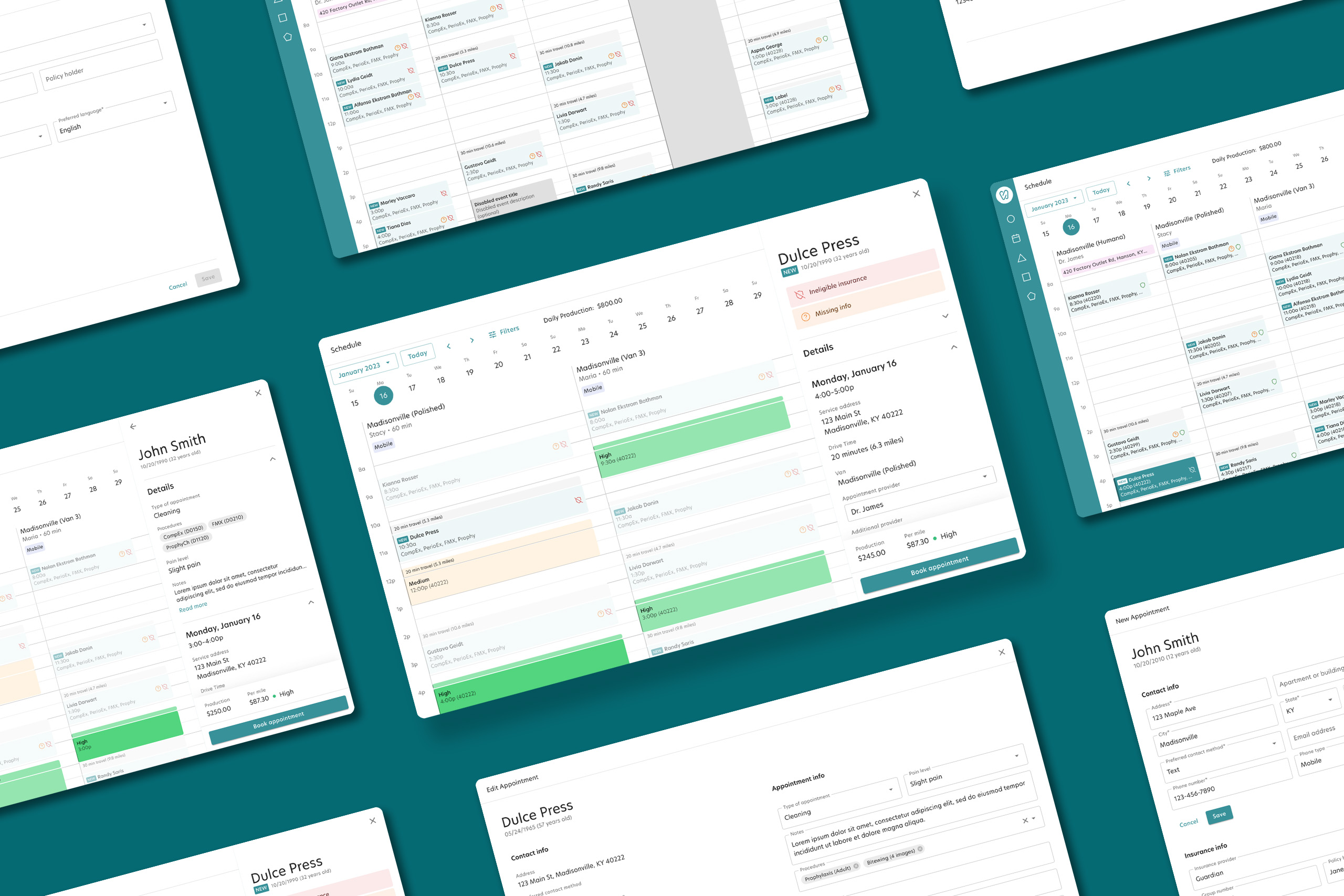 karemobile-mockup-scheduling-screens